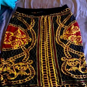 Nadine chain print skirt